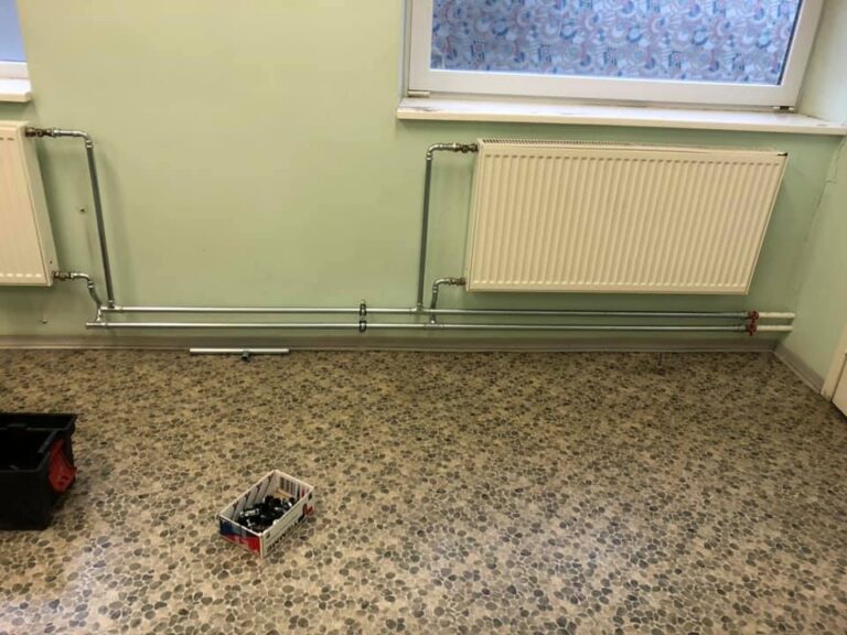 Küttesüsteemi trassi vahetus ja radiaatori lisamine spordihoonesse